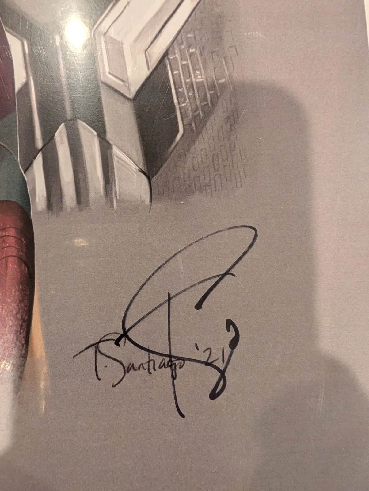 TONY SANTIAGO — TONY SANTIAGO-Marvel Comics VISION 13x19 Signed Lithograph, image 3