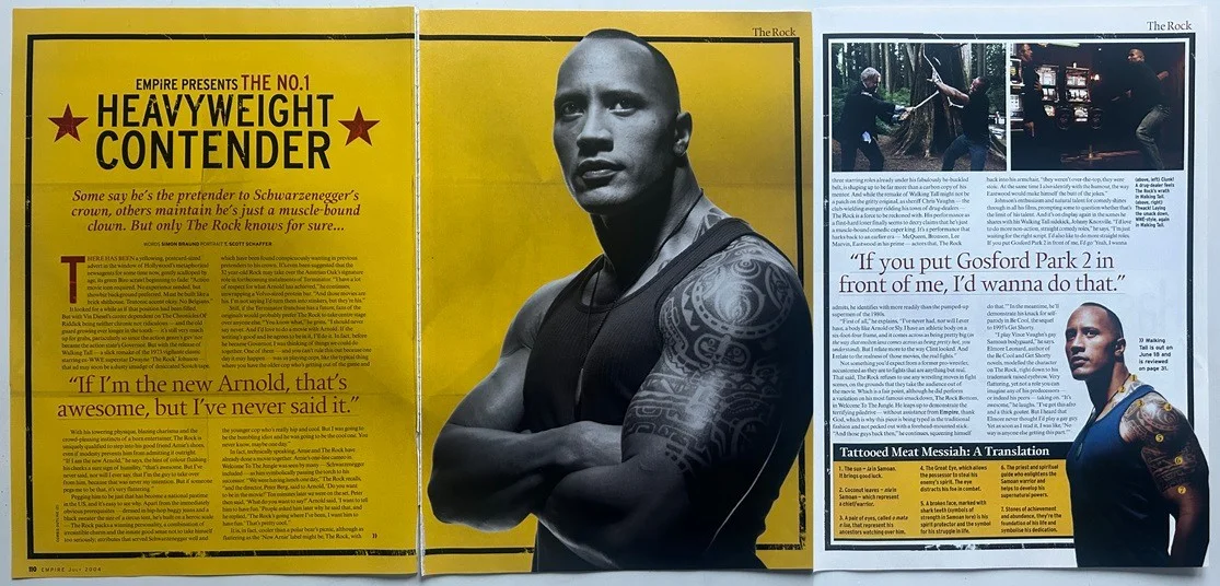 THE ROCK - 2004 full page UK magazine poster DWAYNE JOHNSON, изображение 2