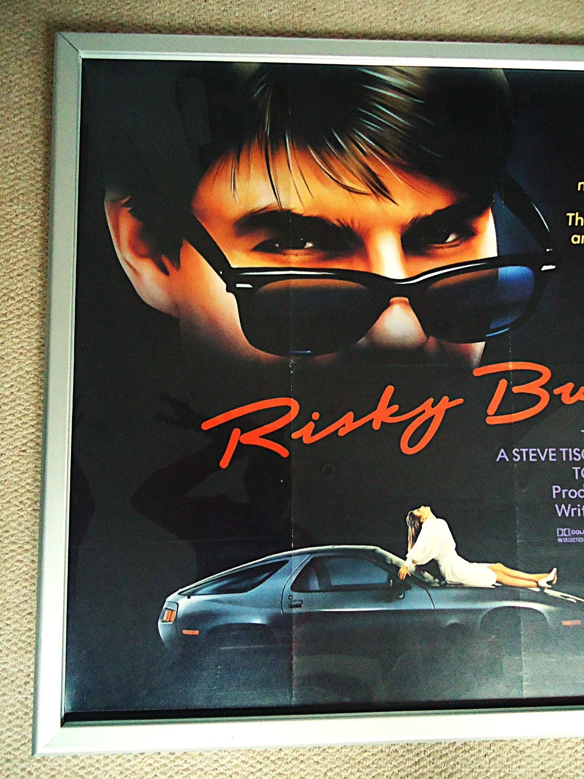RISKY BUSINESS 1983 TOM CRUISE VINTAGE UK QUAD MOVIE POSTER COLLECIBLE RARE GEM, изображение 3