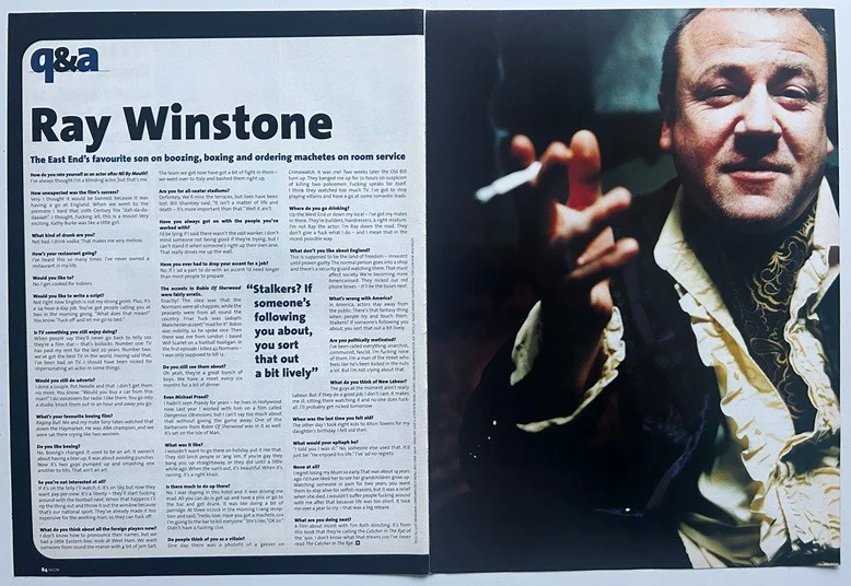 RAY WINSTONE - 1998 full page UK magazine poster, image 2