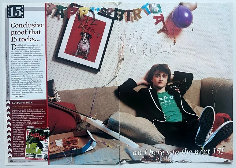 DANIEL RADCLIFFE - 2004 Full page UK magazine poster HARRY POTTER, изображение 2