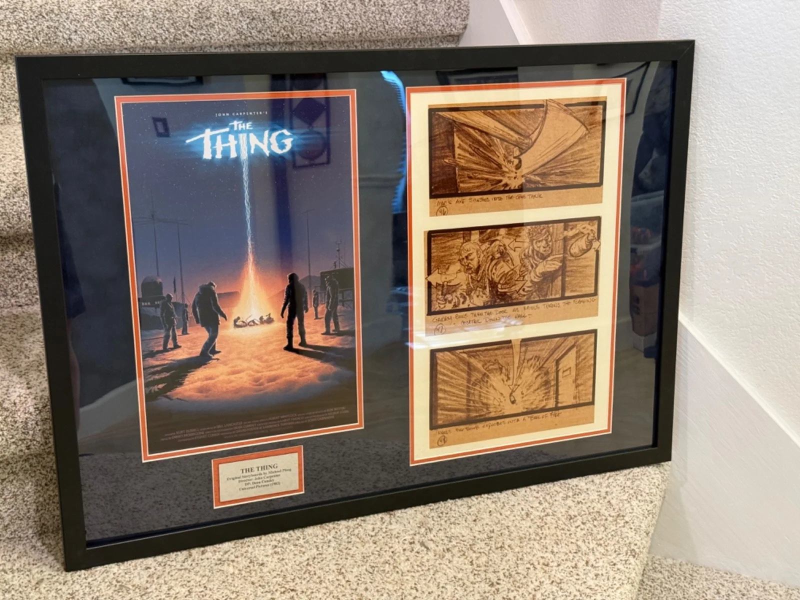 The Thing (1982) Original Storyboards John Carpenter Dean Cundy RARE + FRAMED, изображение 2
