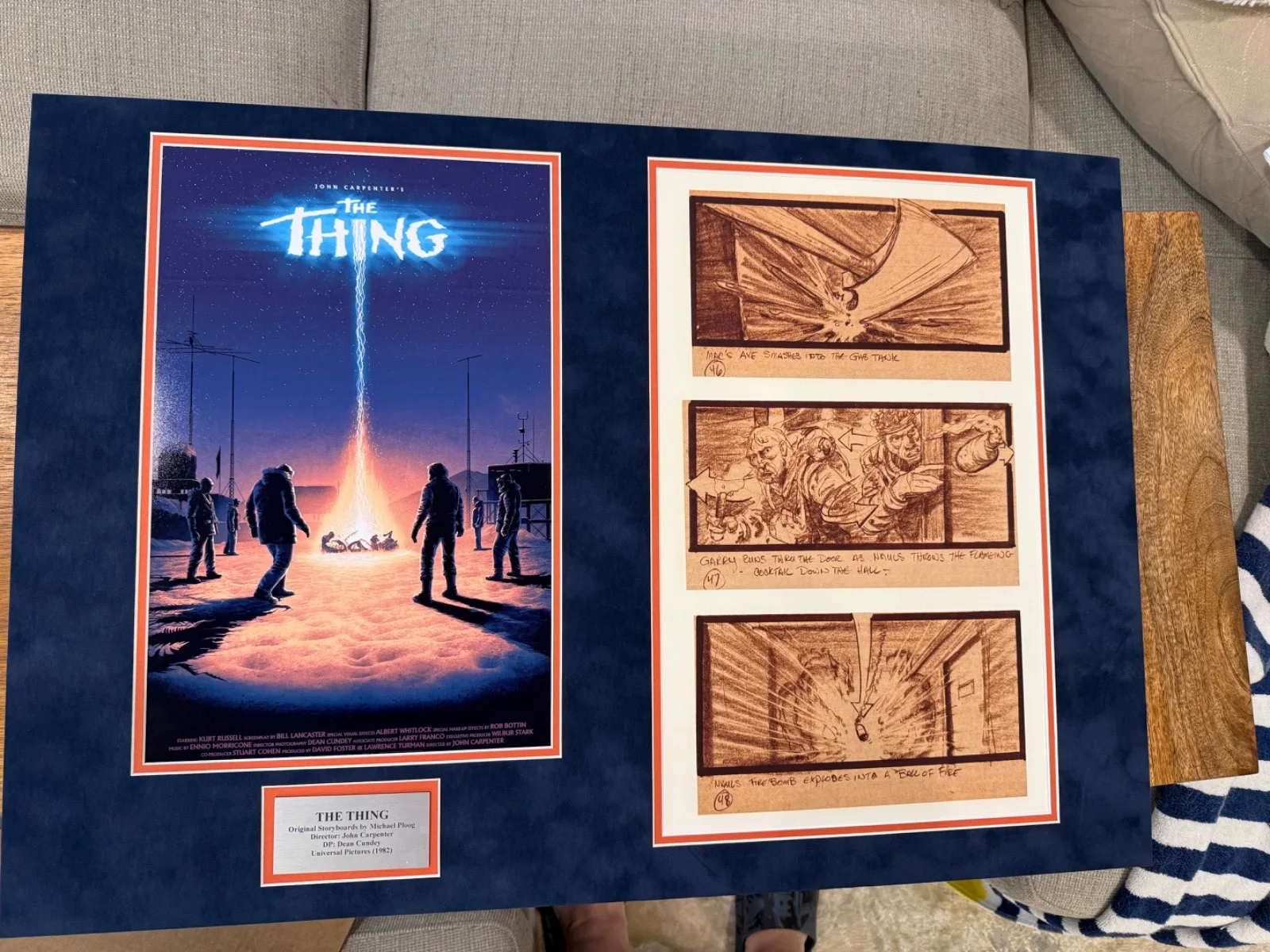 The Thing (1982) Original Storyboards John Carpenter Dean Cundy RARE + FRAMED, изображение 3