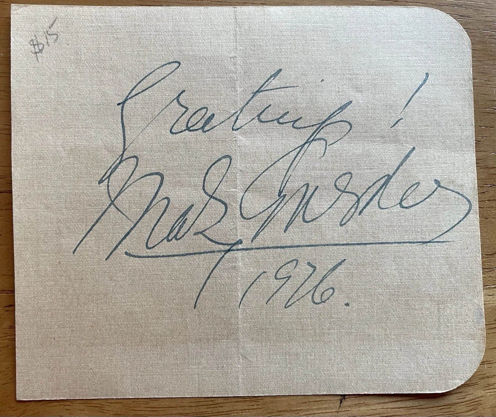 Scottish Opera Soprano Mary Garden Autograph, image 2
