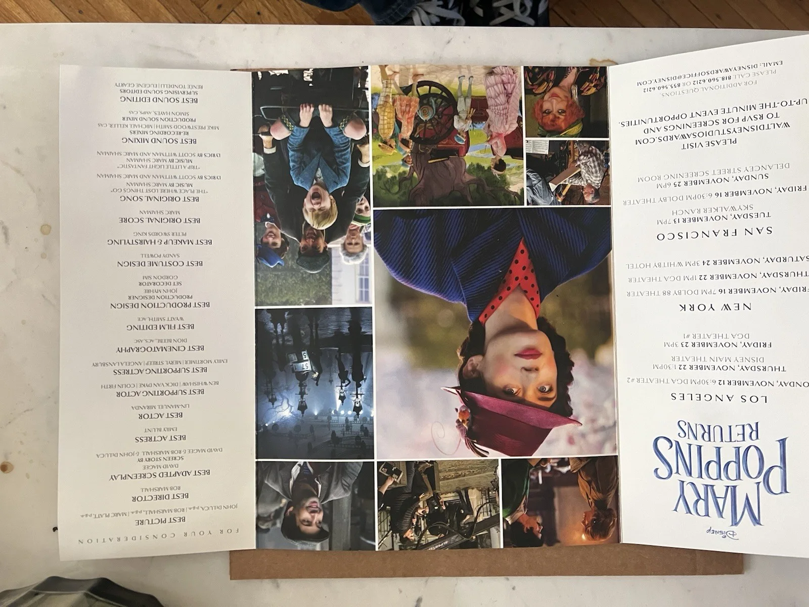 Mary Poppins Returns Four Color Fold Out Awards Solicitation!, image 3