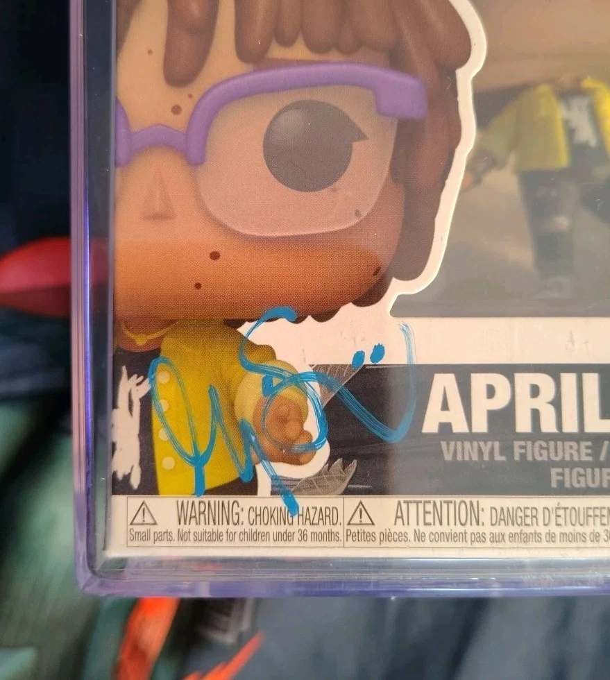 AYO EDEBIRI SIGNED TEENAGE MUTANT NINJA TURTLES Funko Pop APRIL O'Neil BAS Coa, изображение 2