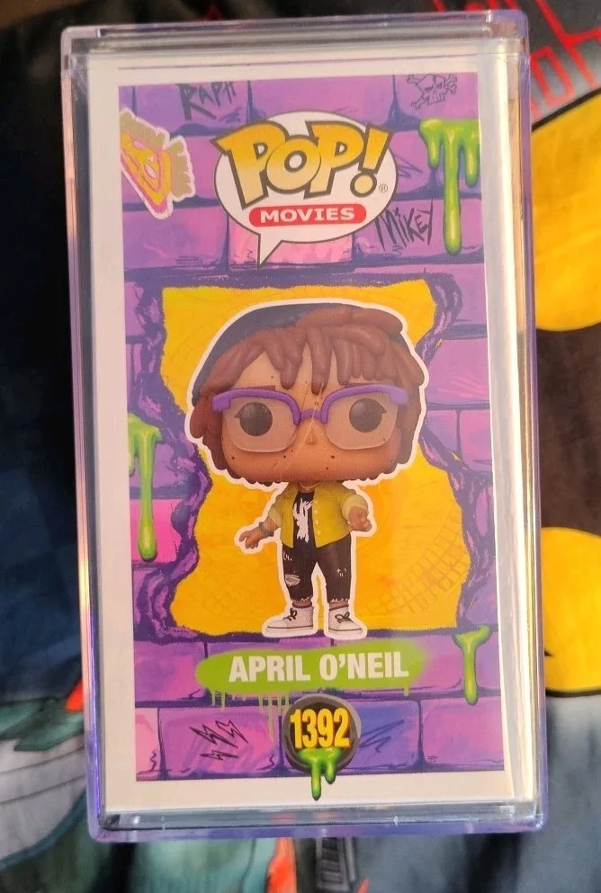 AYO EDEBIRI SIGNED TEENAGE MUTANT NINJA TURTLES Funko Pop APRIL O'Neil BAS Coa, изображение 5