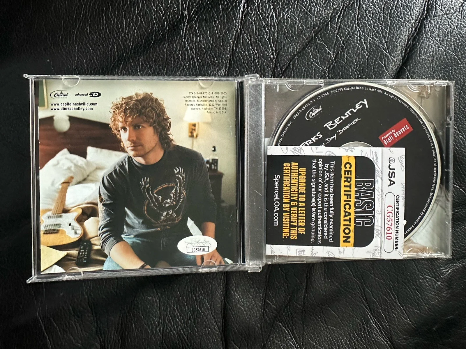 Dierks Bentley Signed Modern Day Drifter CD JSA COA CG57610, image 2