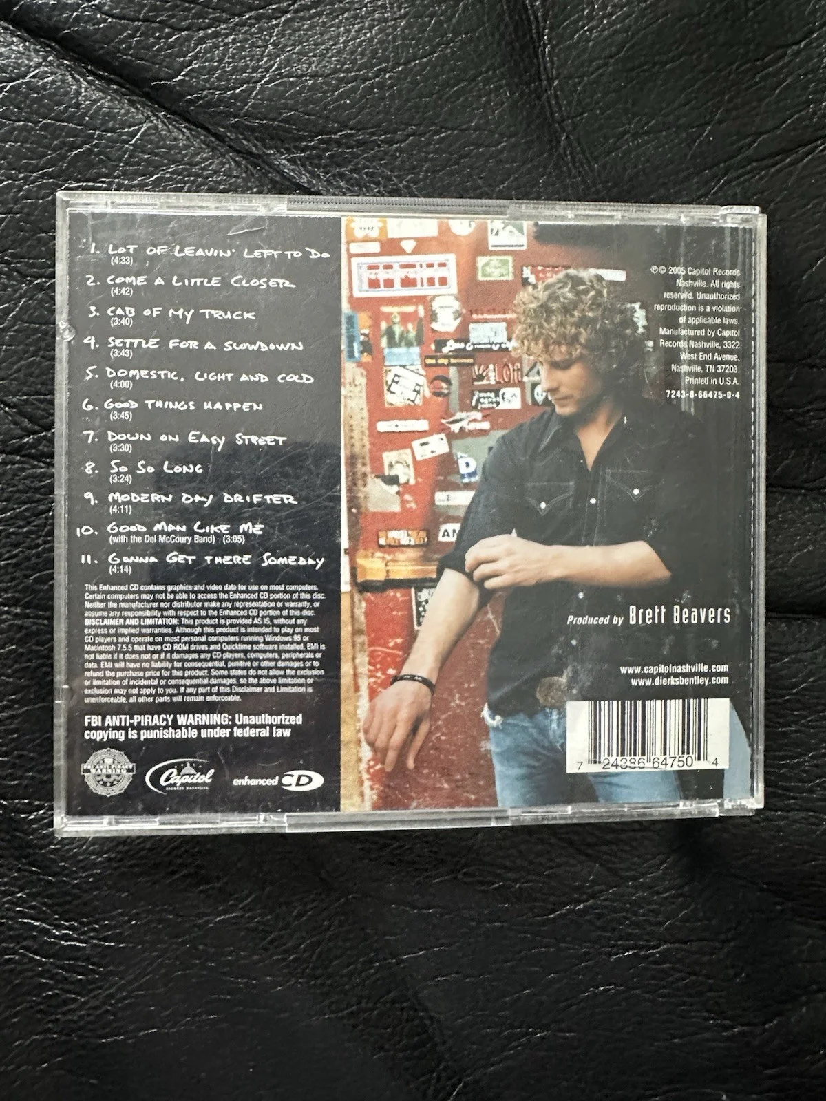 Dierks Bentley Signed Modern Day Drifter CD JSA COA CG57610, image 3