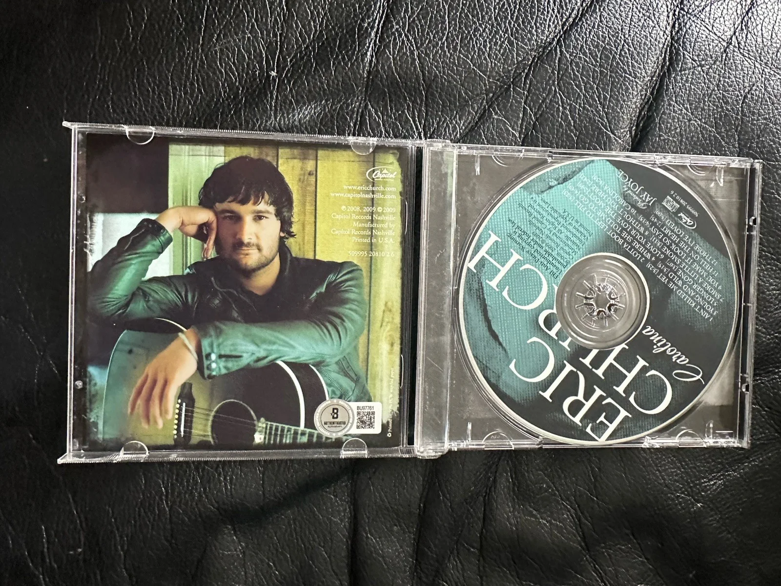 Eric Church Signed Carolina CD BECKETT COA BU97761, image 2
