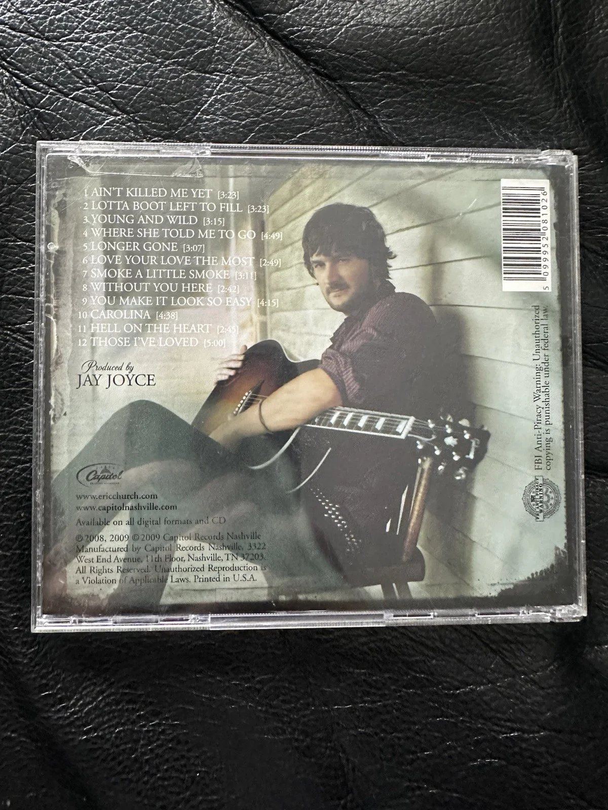Eric Church Signed Carolina CD BECKETT COA BU97761, image 3