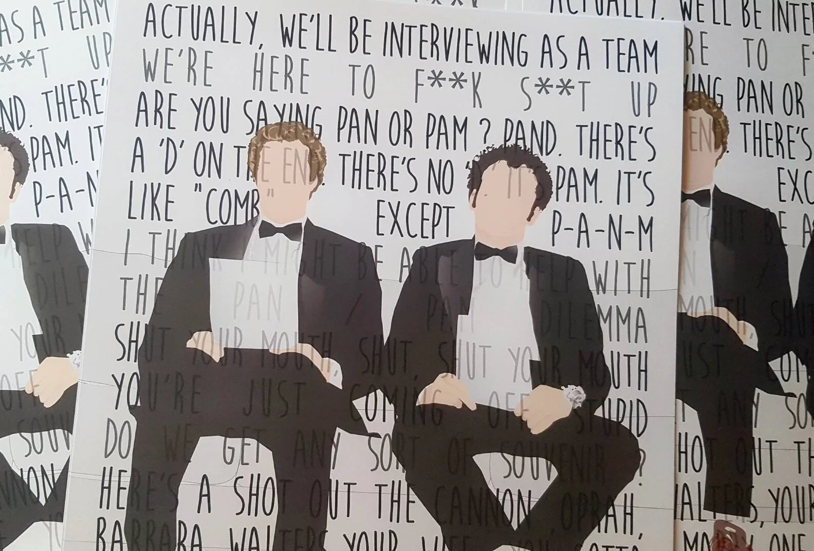Step Brothers Interview Scene Movie Quotes Wall Art Print Poster, изображение 2