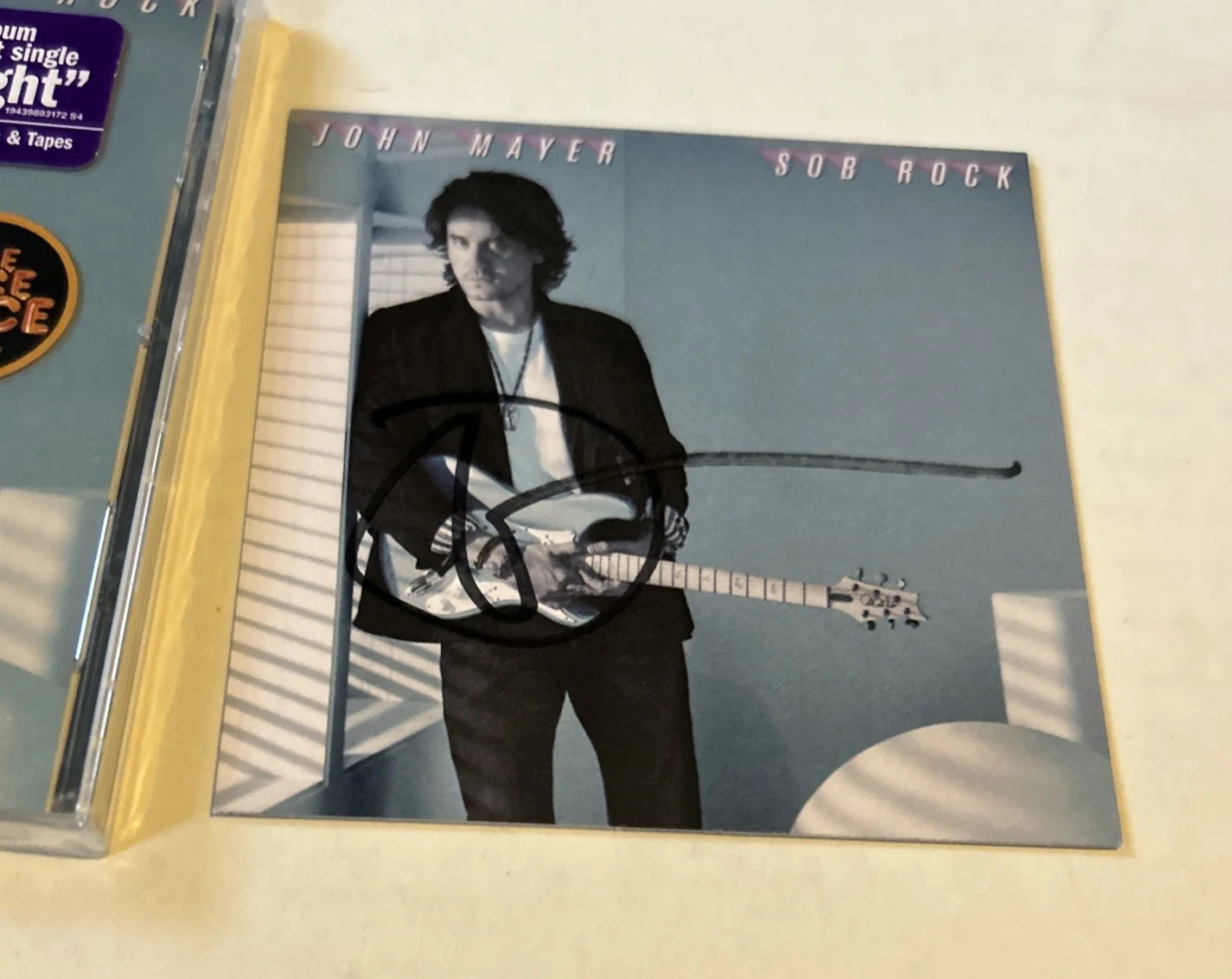 John Mayer Autographed " SOB Rock " 4x4 CD Insert 2021, image 2