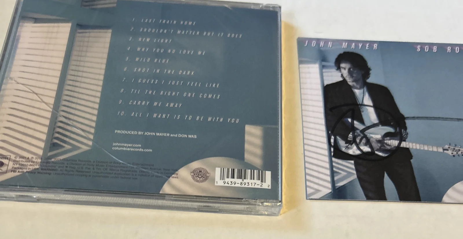 John Mayer Autographed " SOB Rock " 4x4 CD Insert 2021, image 3