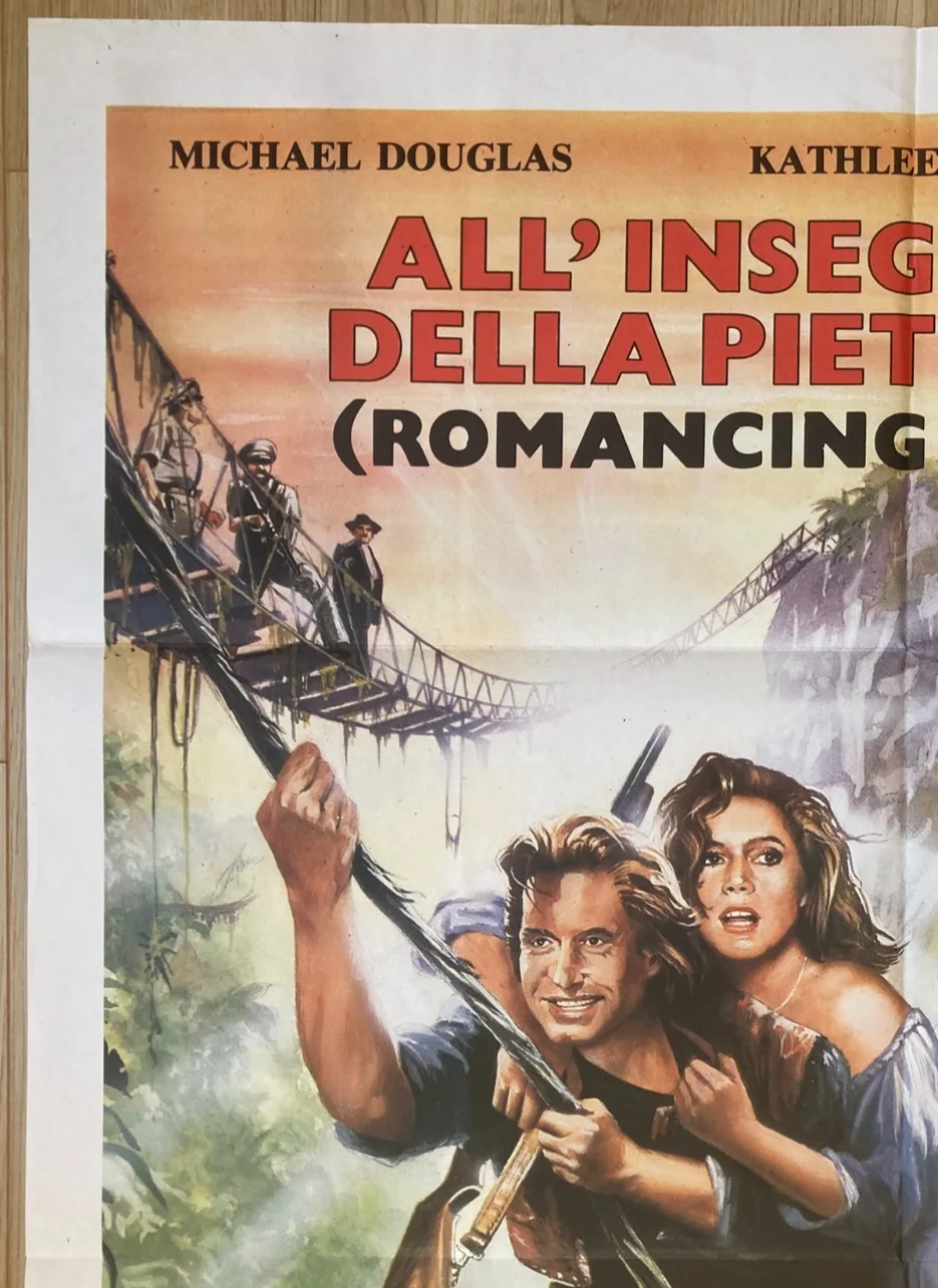 ROMANCING THE STONE 1984 Original Cinema ITALIAN 2 Fogli Movie POSTER 39x55in, изображение 2