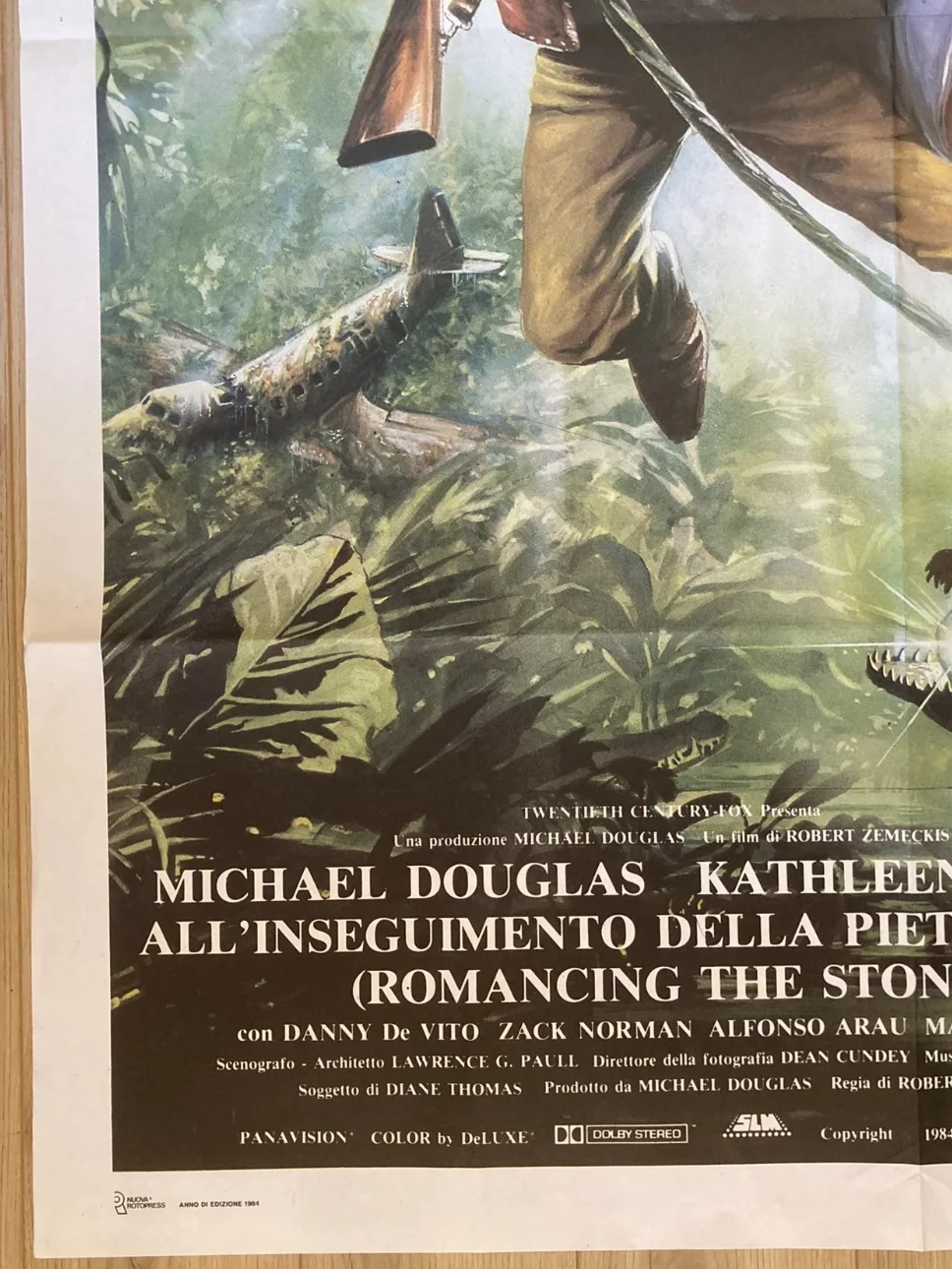 ROMANCING THE STONE 1984 Original Cinema ITALIAN 2 Fogli Movie POSTER 39x55in, изображение 4