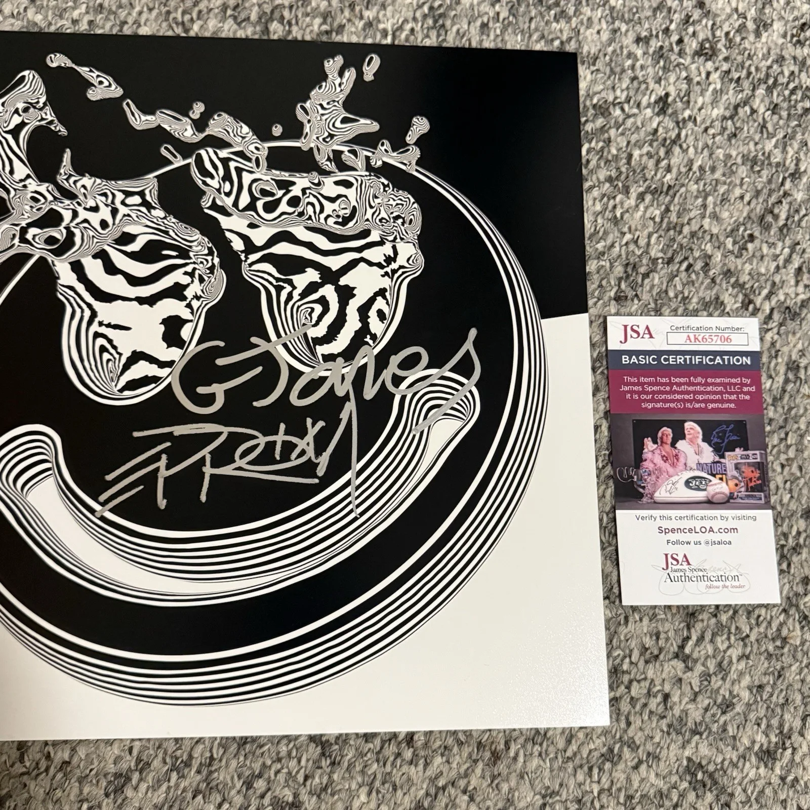 G JONES EPROM SIGNED ACID DISK 2 PHOTO WITH JSA COA, image 2