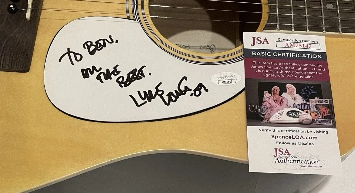 Lyle Lovett Signed Acoustic Guitar Rare Country Music JSA COA, изображение 2