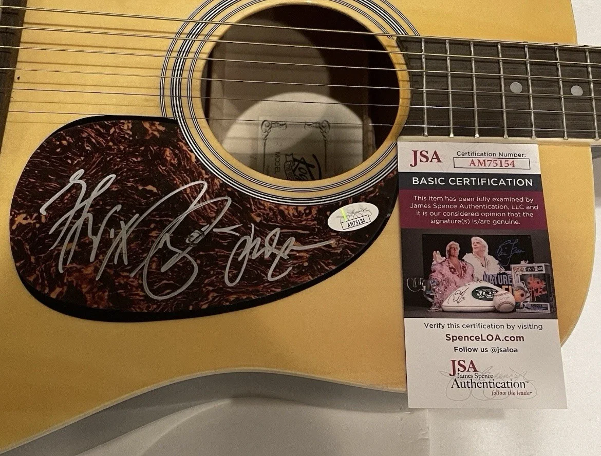 Rascal Flatts x3 Signed Acoustic Guitar Country Music JSA COA, image 2