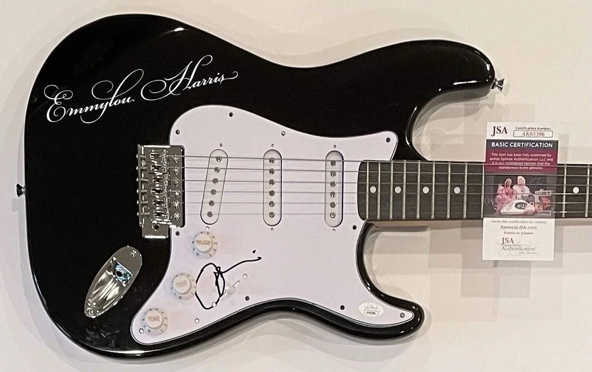 Emmy Lou Harris Signed Custom Logo Electric Guitar JSA COA, изображение 2