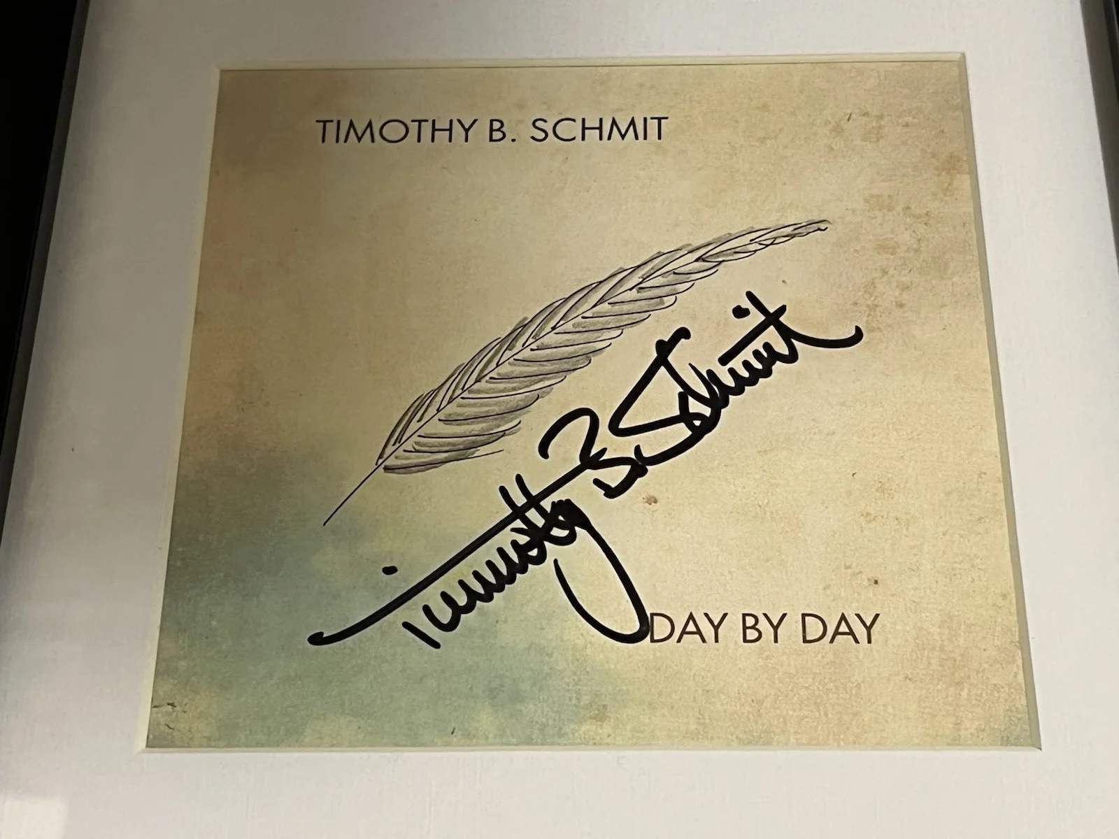 TIMOTHY B SCHMIT SIGNED & FRAMED DAY BY DAY COOL CD DISPLAY AUTOGRAPH COA EAGLES, image 5