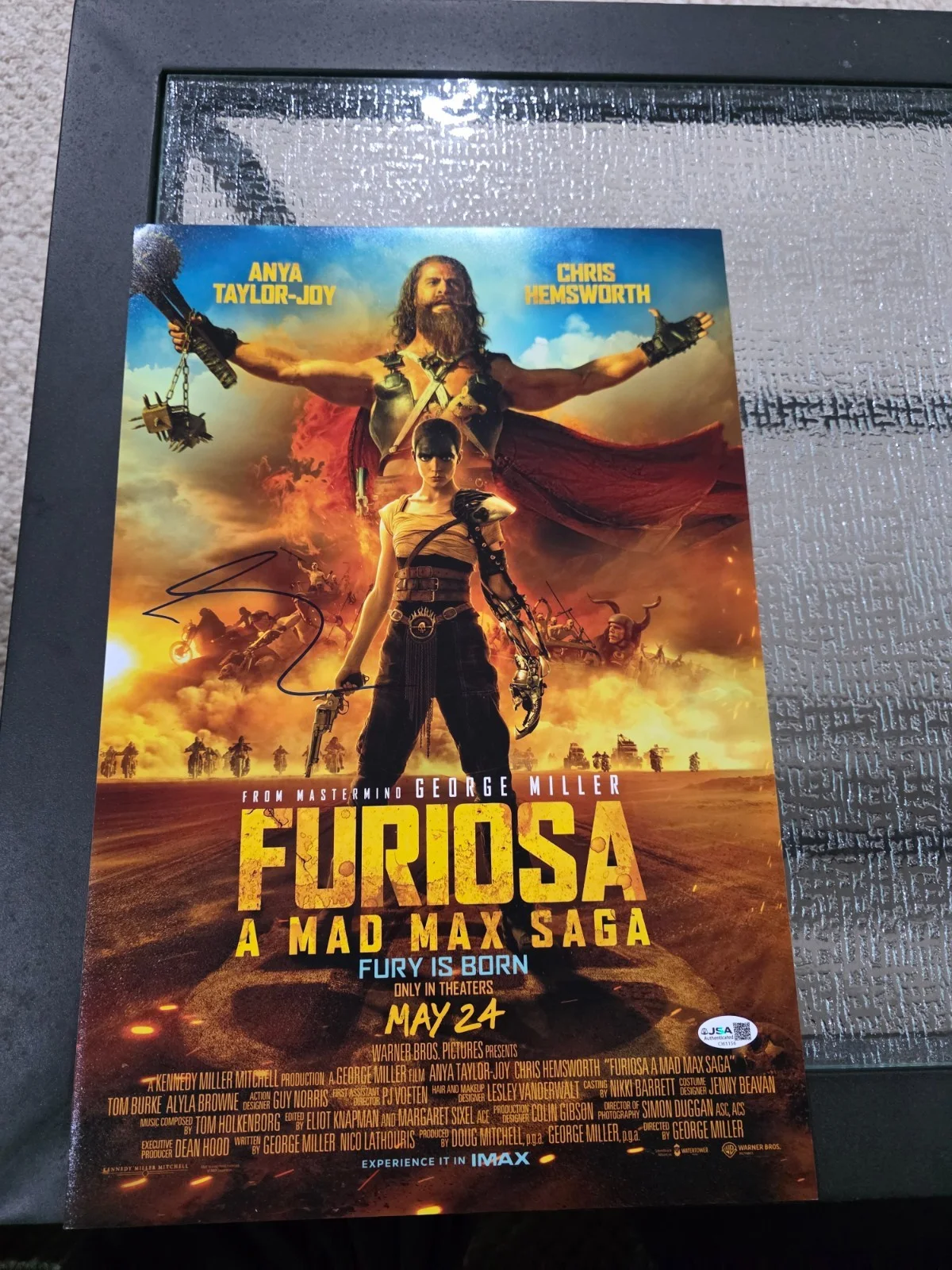 GEORGE MILLER — GEORGE MILLER AUTOGRAPH SIGNED MAD MAX FURY ROAD 12x18 PHOTO COA JSA