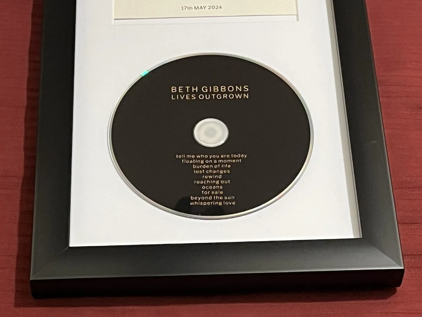 BETH GIBBONS SIGNED & FRAMED LIVES OUTGROWN CD DISPLAY AMAZING AUTOGRAPH COA A, image 4