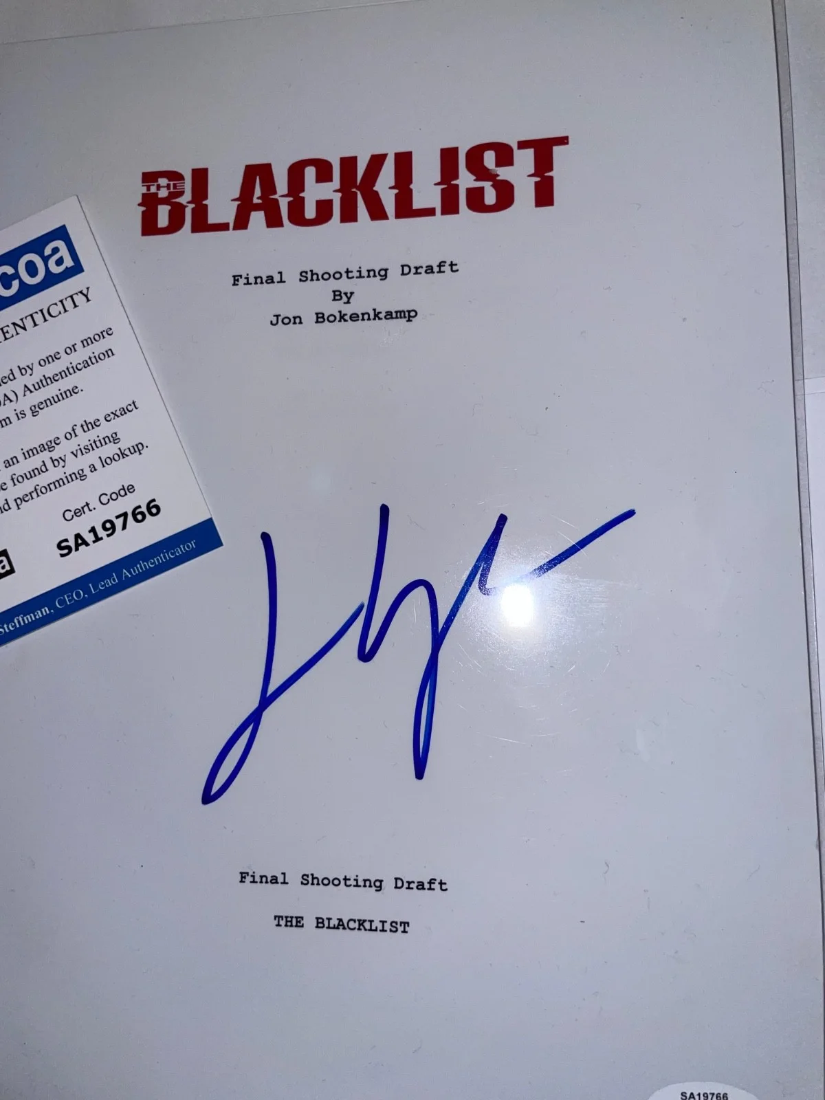 James Spader — JAMES SPADER*Authentic Autographed Screenplay*BLACKLIST*2012*Pilot Episode, image 3