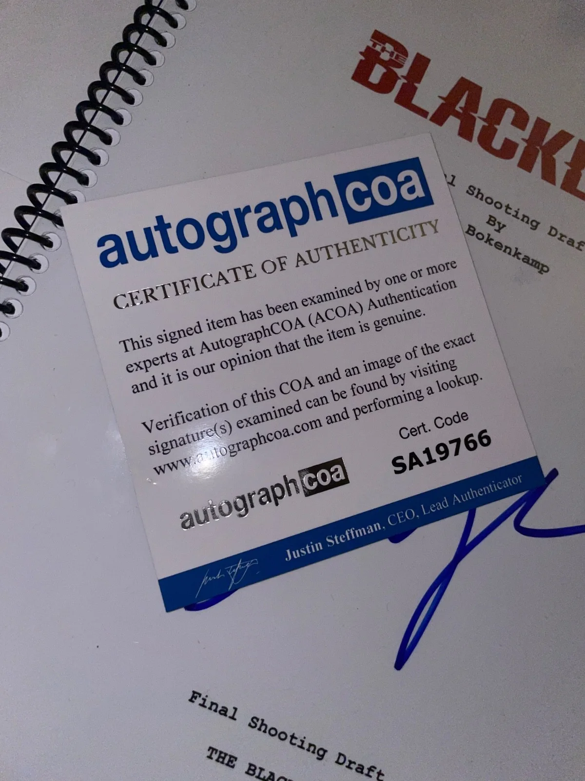 James Spader — JAMES SPADER*Authentic Autographed Screenplay*BLACKLIST*2012*Pilot Episode, image 4