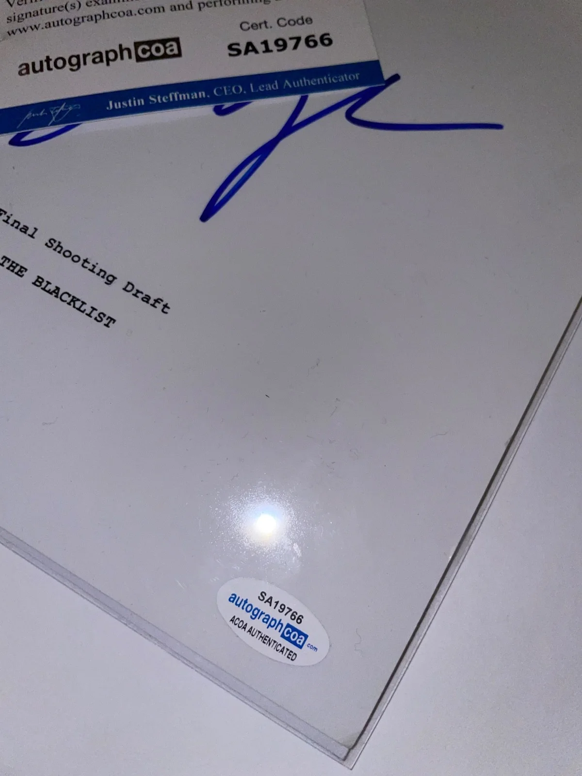 James Spader — JAMES SPADER*Authentic Autographed Screenplay*BLACKLIST*2012*Pilot Episode, image 5