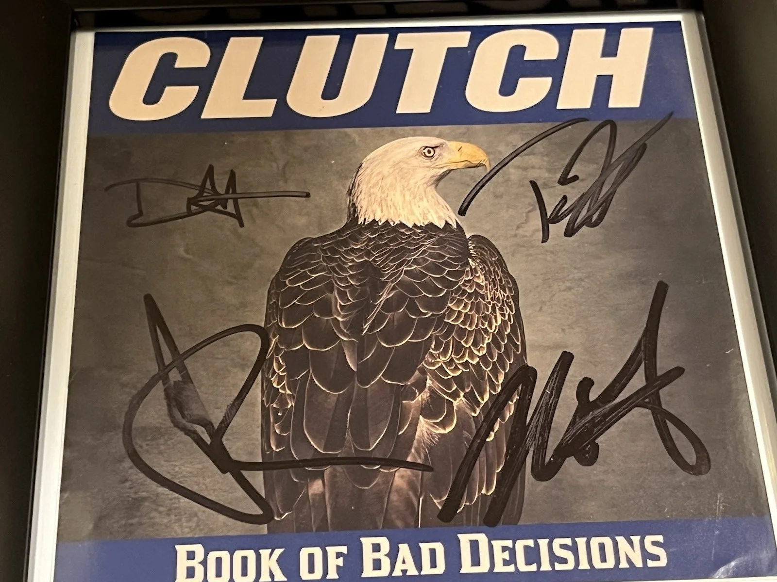 CLUTCH BAND SIGNED & FRAMED BOOK OF BAD DECISIONS CD DISPLAY AUTOGRAPH COA B, изображение 5