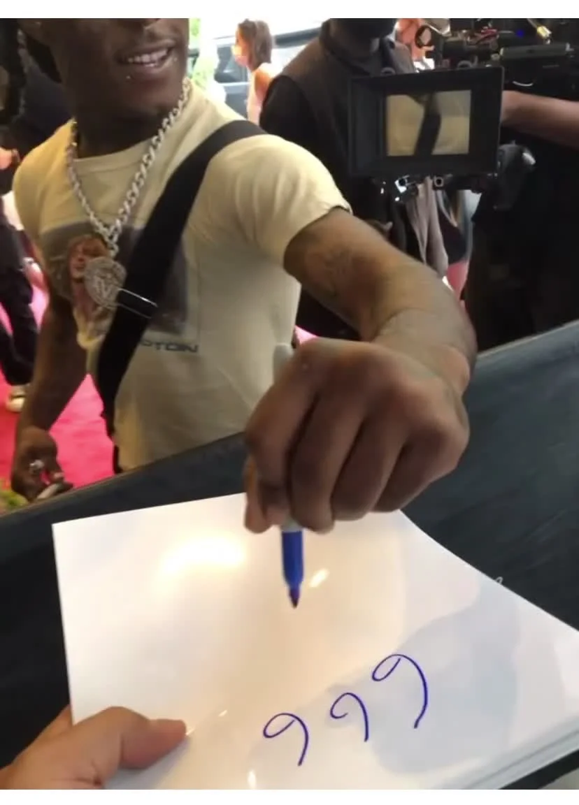 Lil Uzi Vert Signed Autographed 8.5x11 Sketch PSA/DNA Authenticated Video Proof, image 2