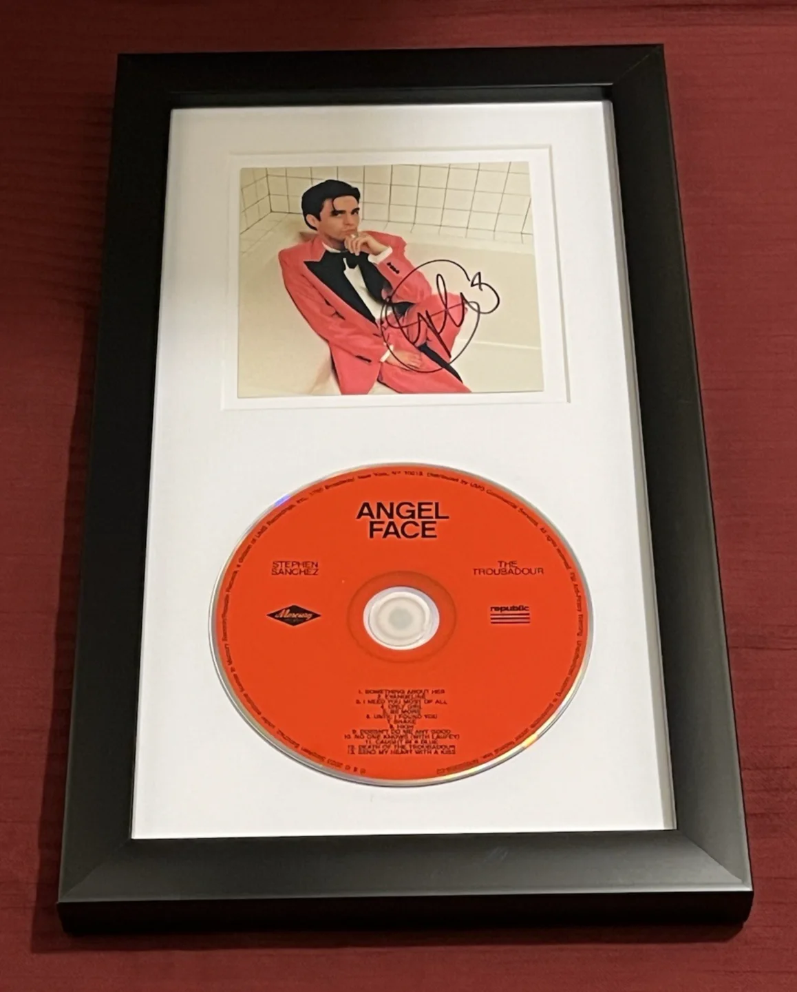 STEPHEN SANCHEZ SIGNED & FRAMED ANGEL FACE AWESOME CD DISPLAY AUTOGRAPH COA, image 2