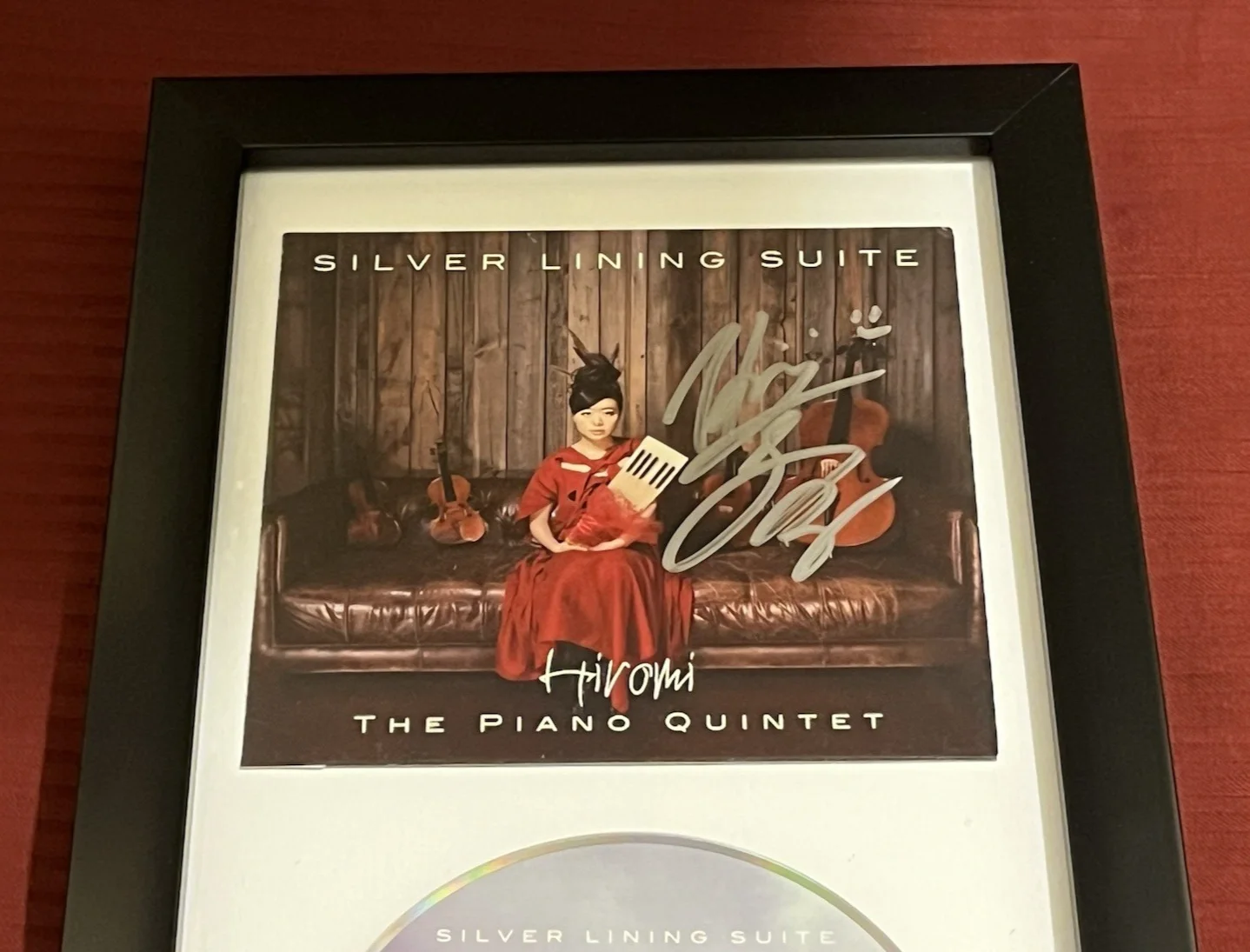 HIROMI SIGNED & FRAMED SILVER LINING SUITE CD DISPLAY AUTOGRAPH COA PIANO A, image 2