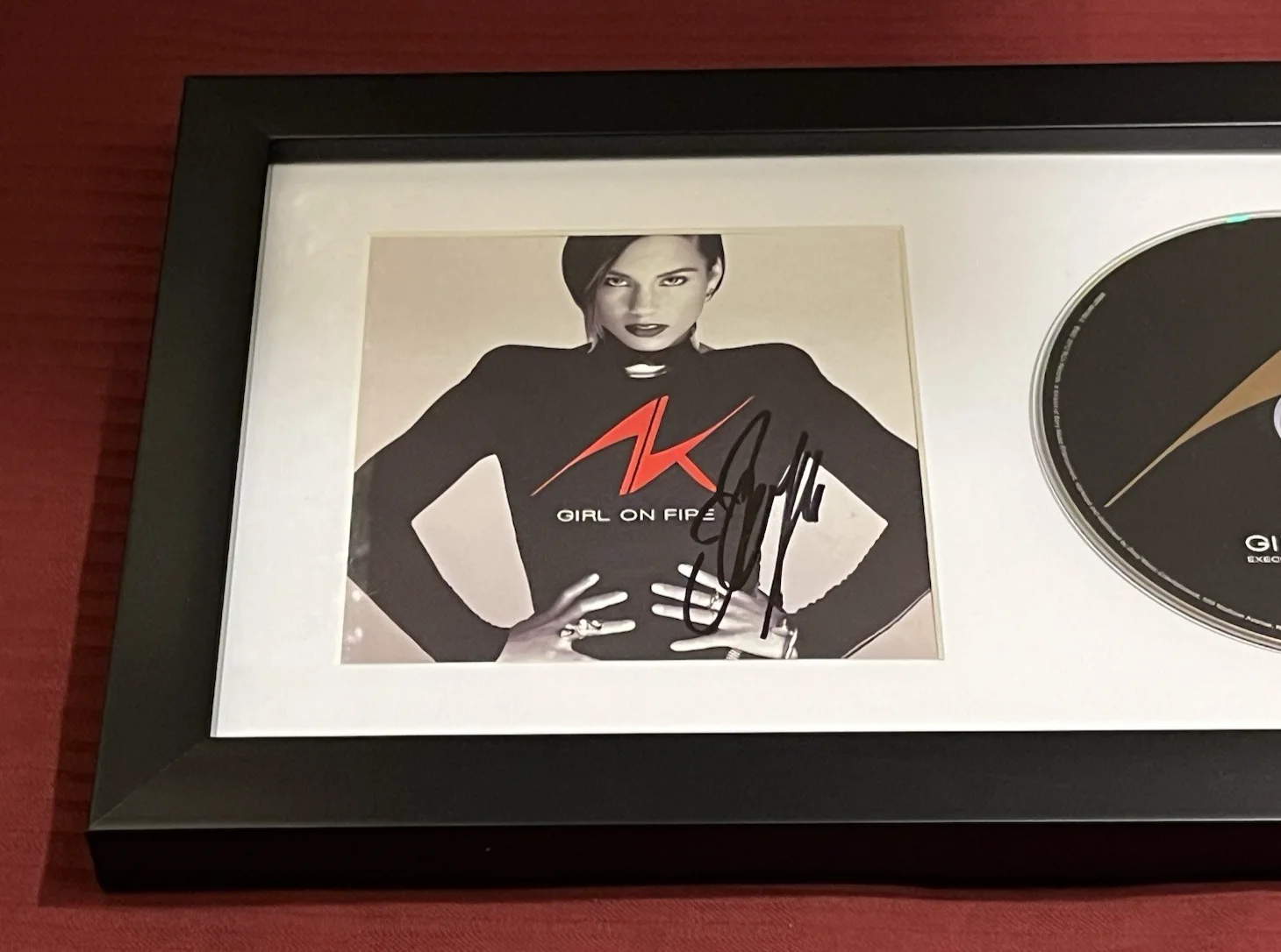 ALICIA KEYS SIGNED & FRAMED GIRL ON FIRE AMAZING CD DISPLAY AUTOGRAPH COA, изображение 3