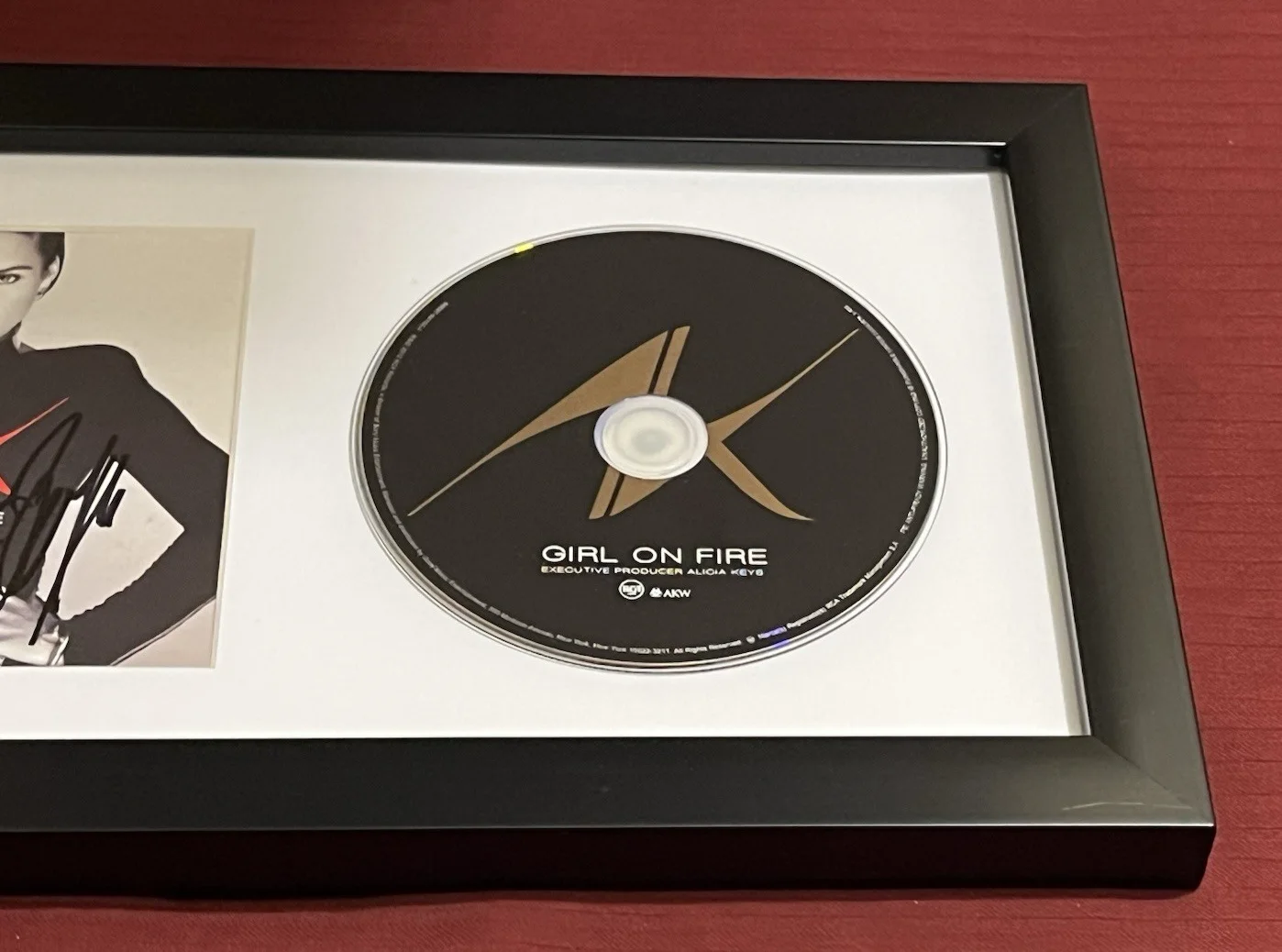 ALICIA KEYS SIGNED & FRAMED GIRL ON FIRE AMAZING CD DISPLAY AUTOGRAPH COA, изображение 4