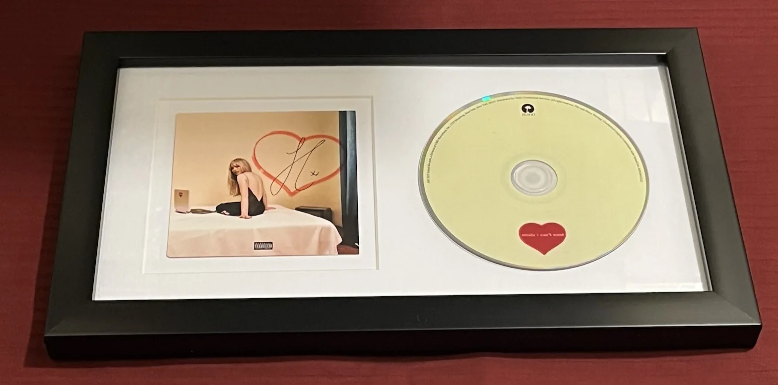 SABRINA CARPENTER SIGNED & FRAMED EMAILS I CANT SEND CD DISPLAY AUTOGRAPH COA, image 2