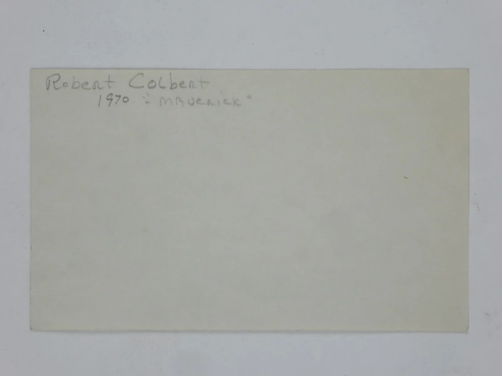 Robert Colbert — Robert Colbert Hand Signed 2.5x1.5 Cut On Index Card TV Series The Time Tunnel, изображение 2