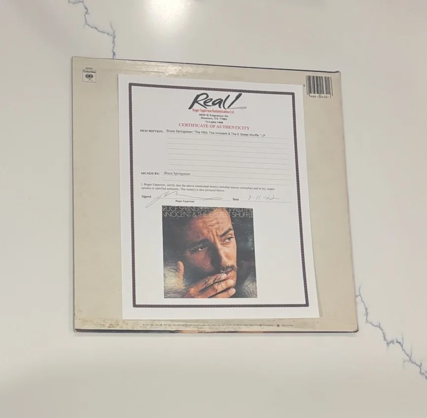 Bruce Springsteen THE WILD, INNOCENT Autographed Signed Vinyl Album COA, изображение 2