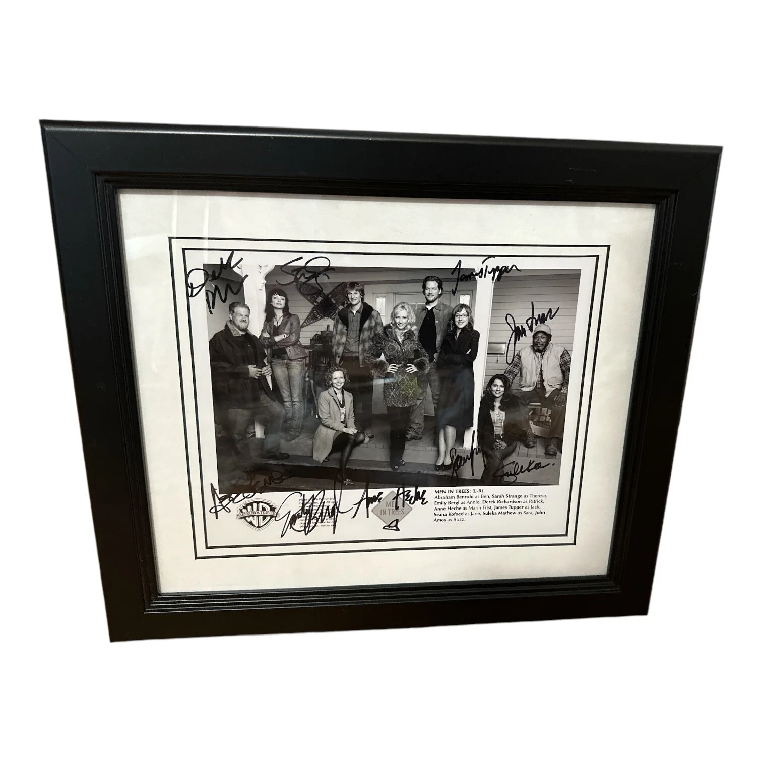 Anne Heche Autograph + John Amos Signed By Cast 8x10 Photo “Men in Trees”, image 2