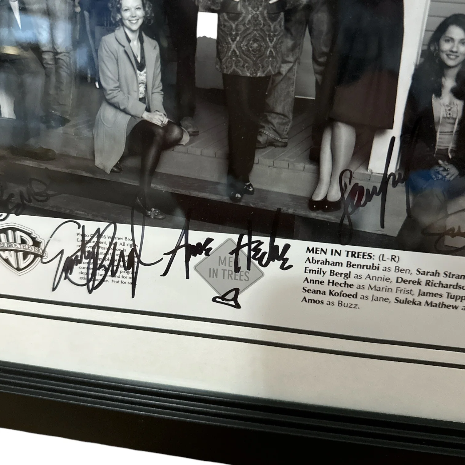 Anne Heche Autograph + John Amos Signed By Cast 8x10 Photo “Men in Trees”, image 4