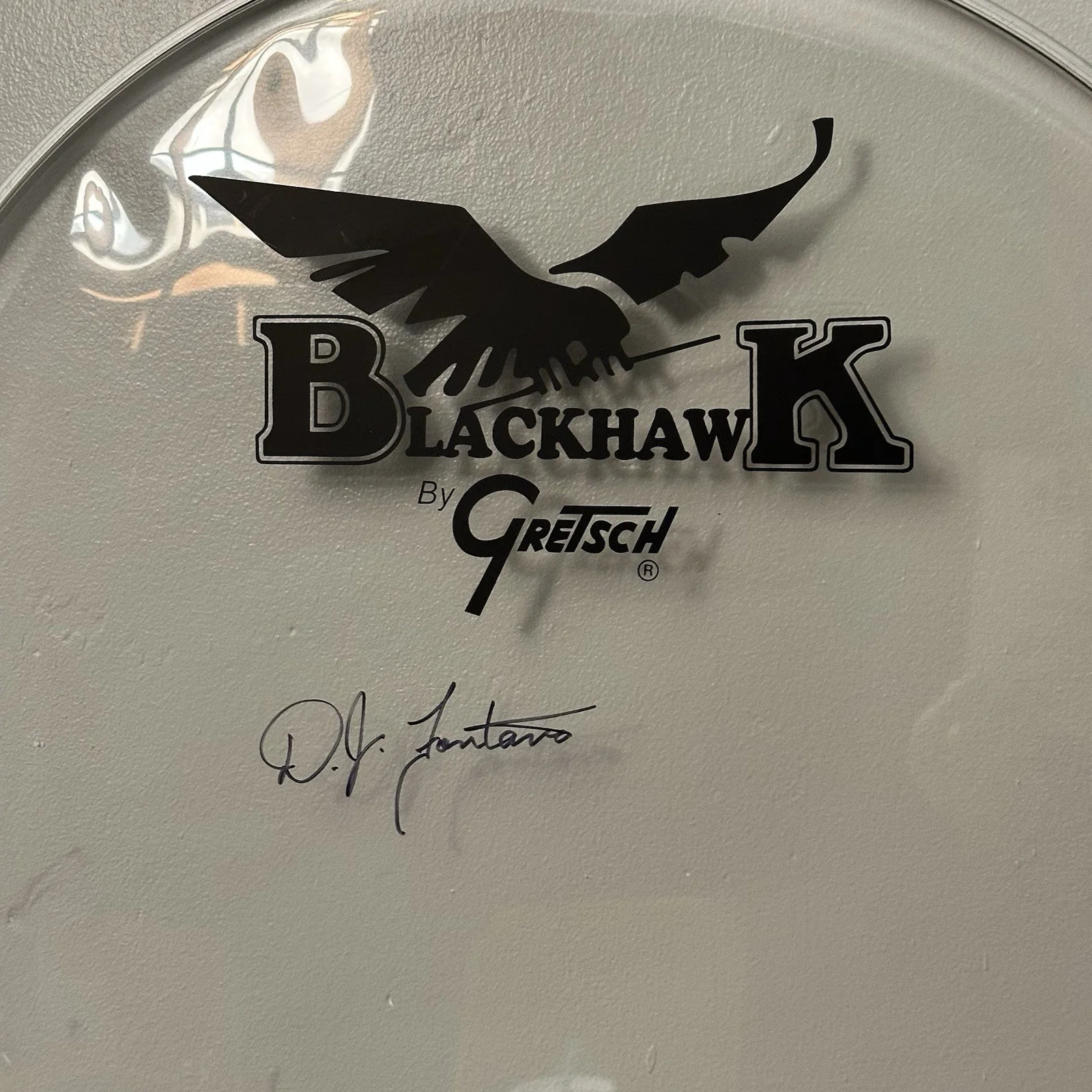 D.J. Fontana Signed Autograph HUGE 22” Drum Drumhead HOF Elvis Band Member PROOF, изображение 2