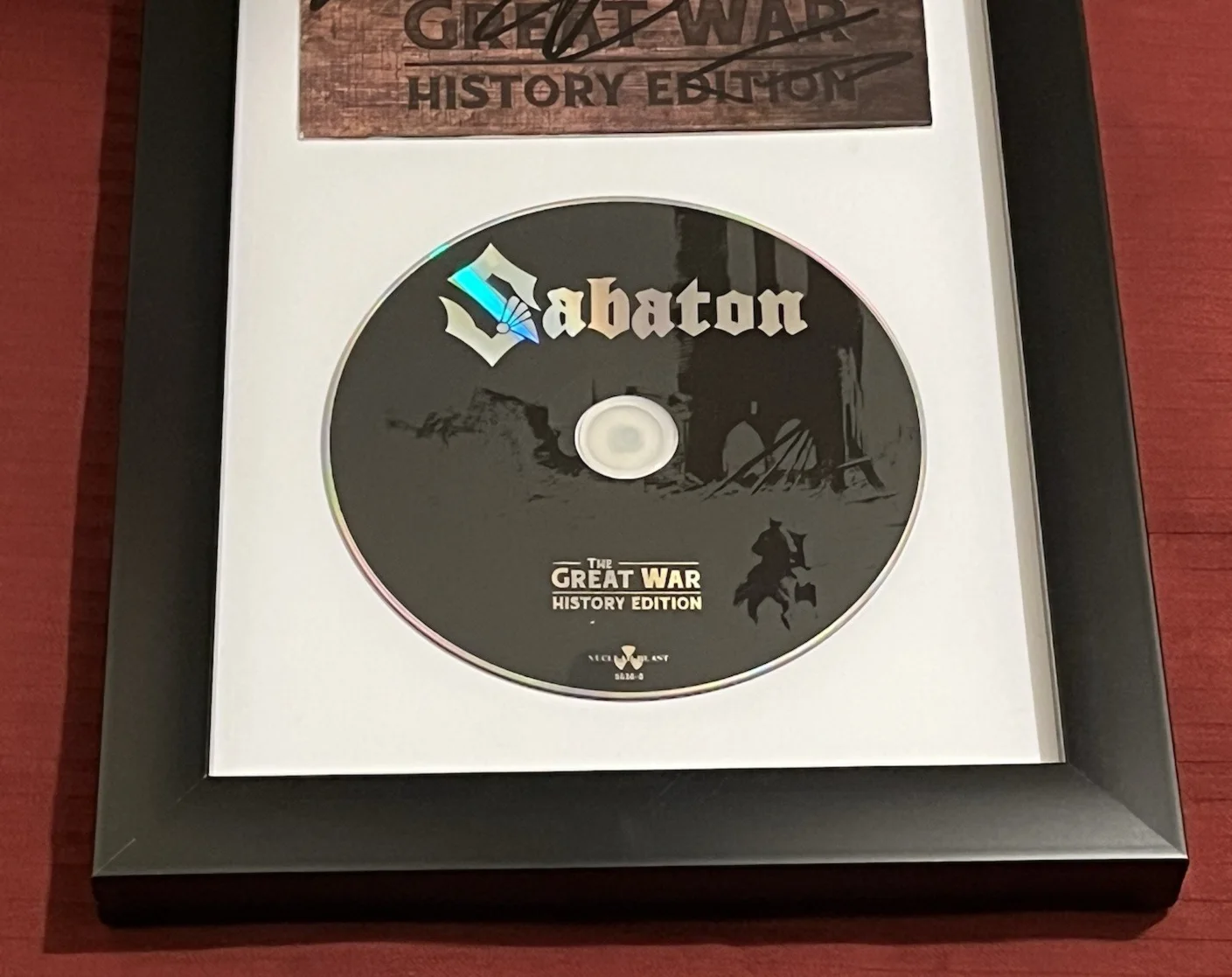 SABATON BAND SIGNED & FRAMED THE GREAT WAR CD DISPLAY AUTO COA LEGENDS HEROES, image 4