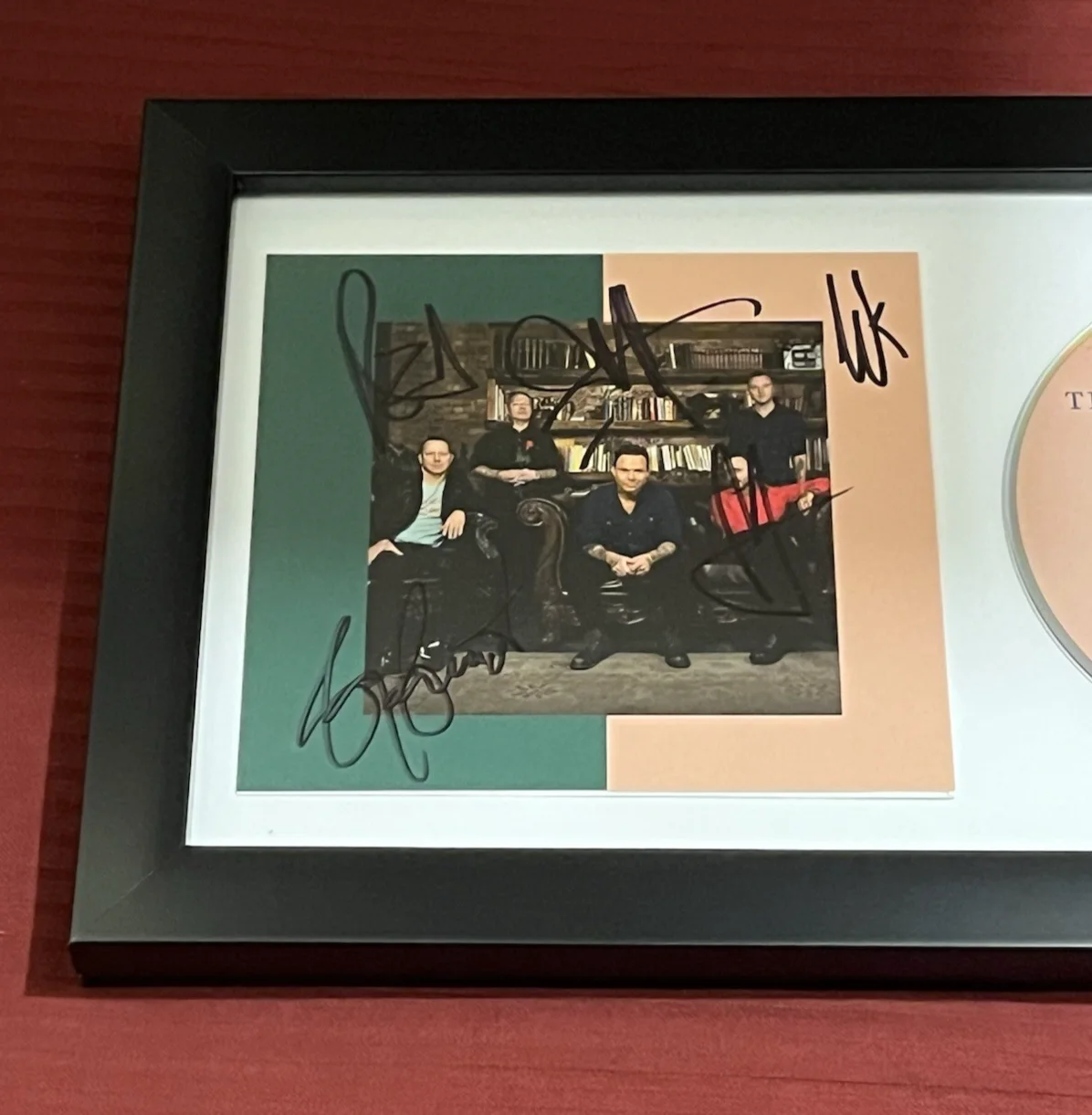 BLUE OCTOBER BAND SIGNED & FRAMED THIS IS WHAT I LIVE FOR CD DISPLAY AUTO COA B, image 3