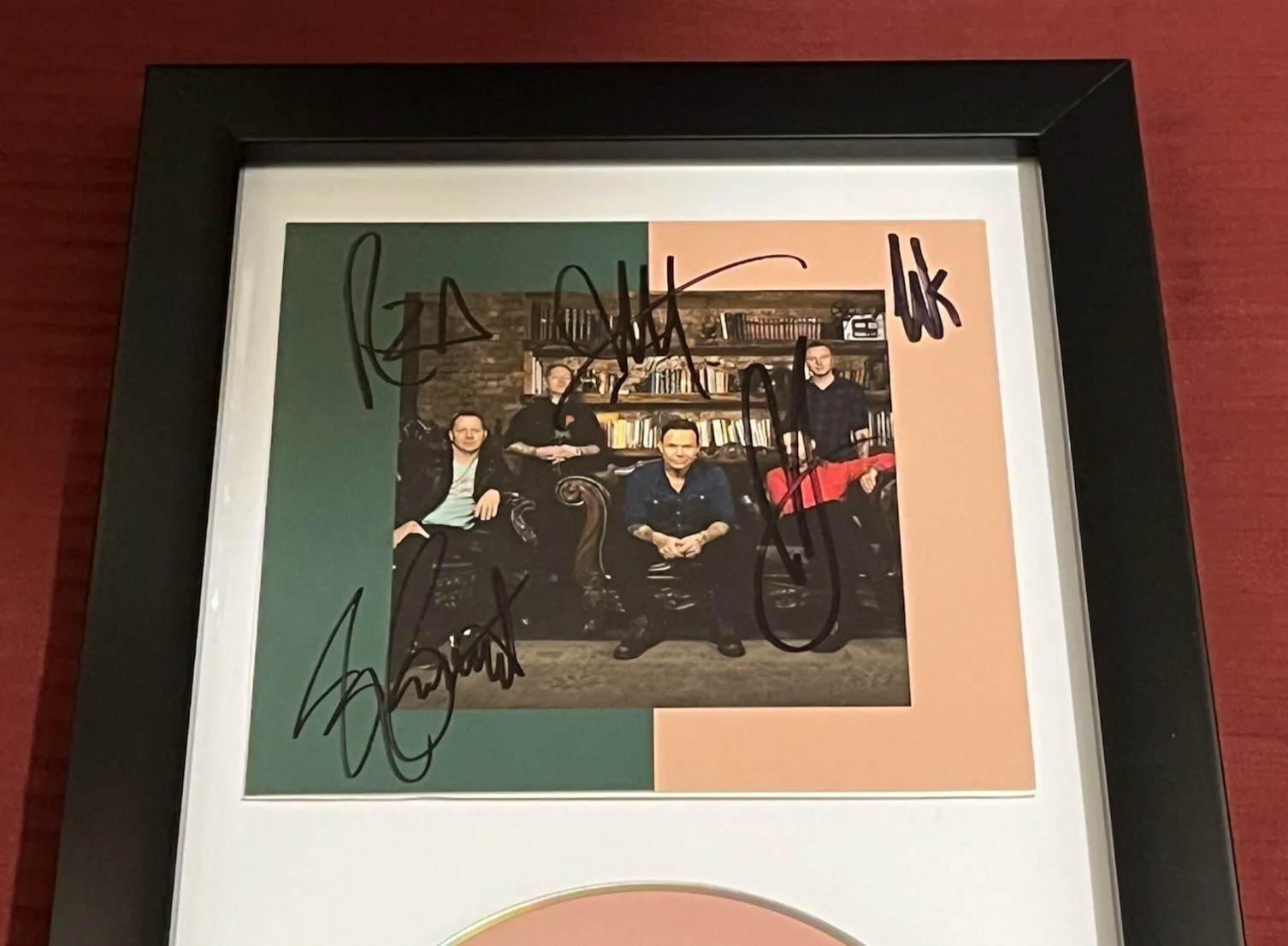 BLUE OCTOBER SIGNED & FRAMED THIS IS WHAT I LIVE FOR CD DISPLAY AUTOGRAPH COA A, image 3