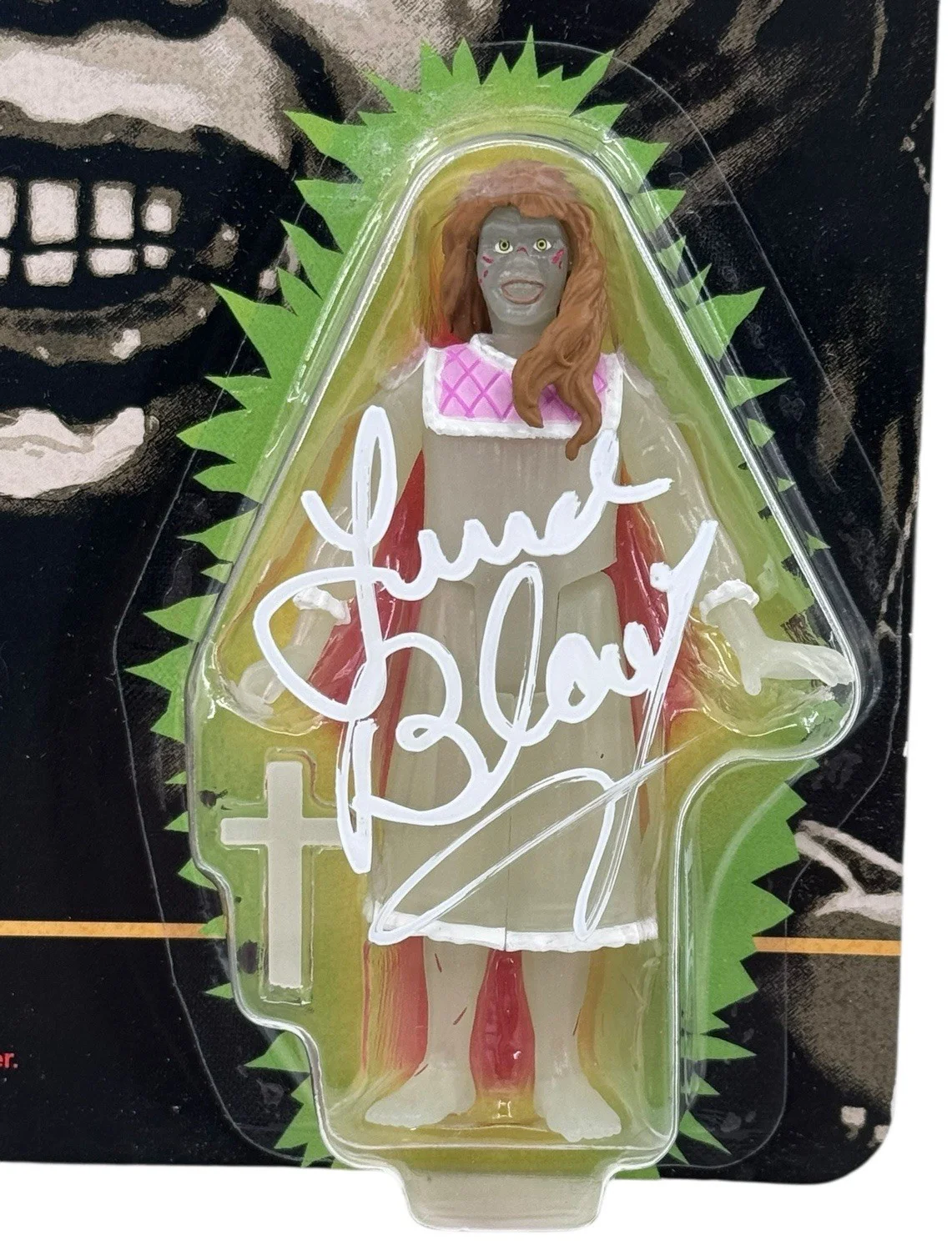 Linda Blair — Linda Blair Signed Regan (Monster Glow) ReAction Figure Beckett BAS Witness, изображение 2