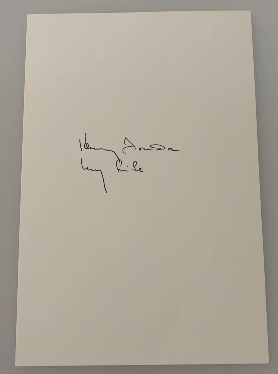 Henry Fonda — Henry Fonda Autograph Signature Card My Life Autobiography Academy Award Winnner
