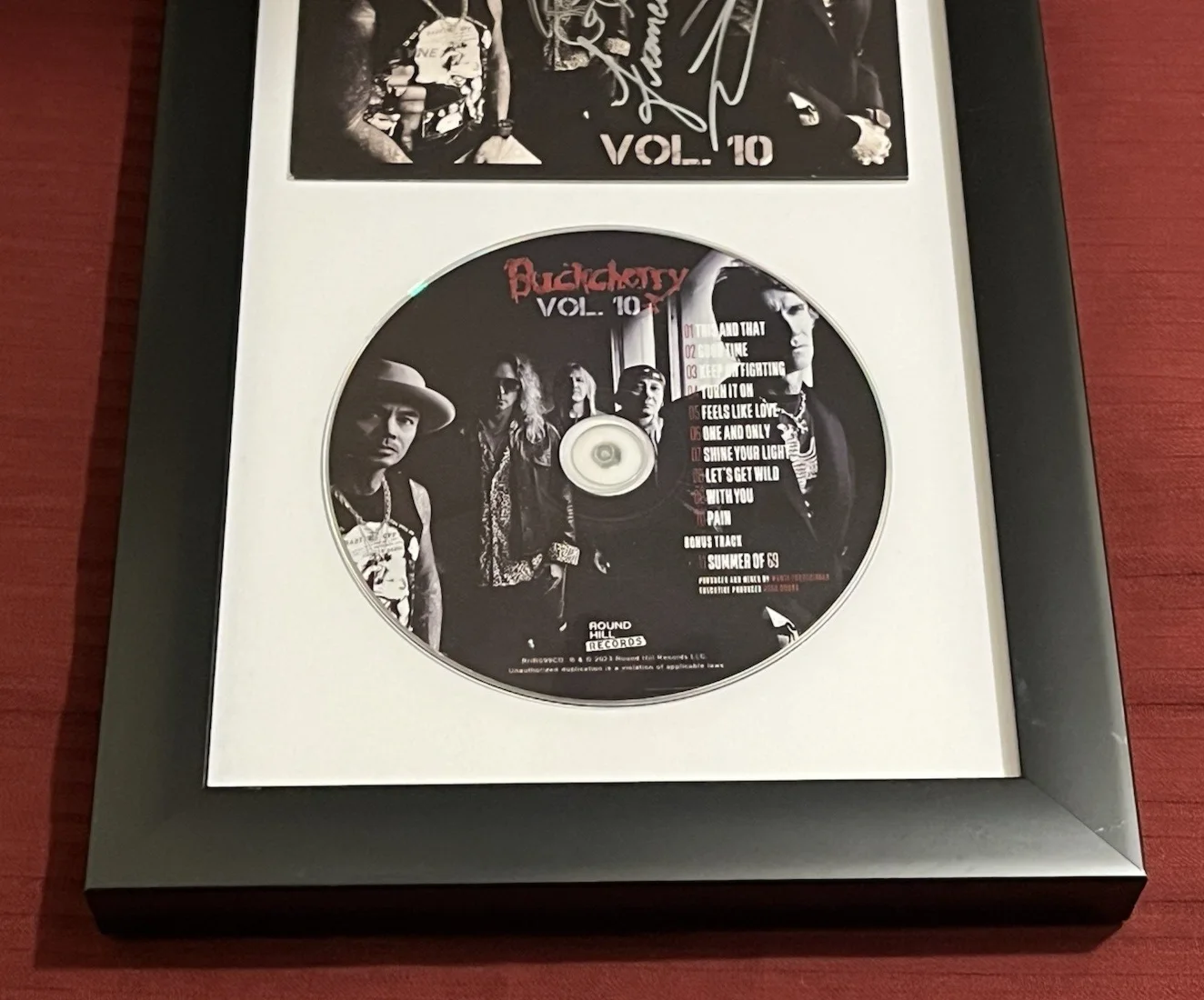 BUCKCHERRY BAND SIGNED & FRAMED VOL 10 CD DISPLAY AUTOGRAPH COA 15 CONFESSIONS, image 4