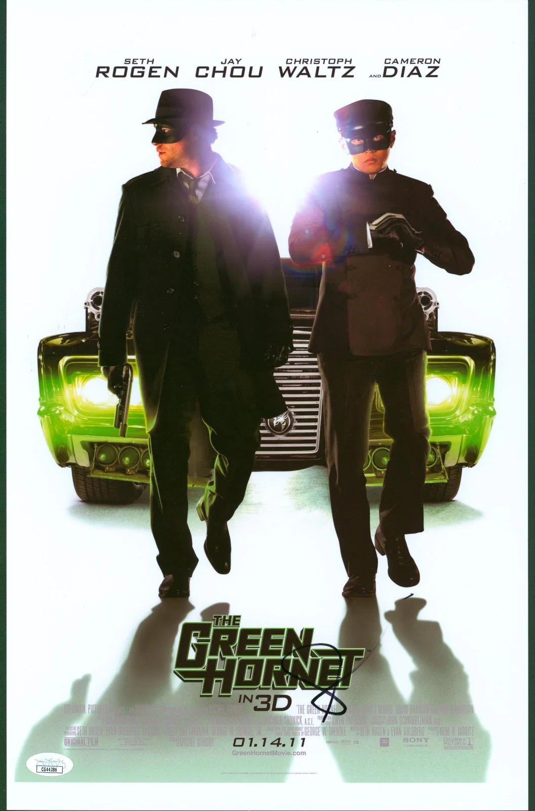 Seth Rogen — SETH ROGEN Signed 11x17 The Green Hornet In 3D Movie Poster Photo JSA