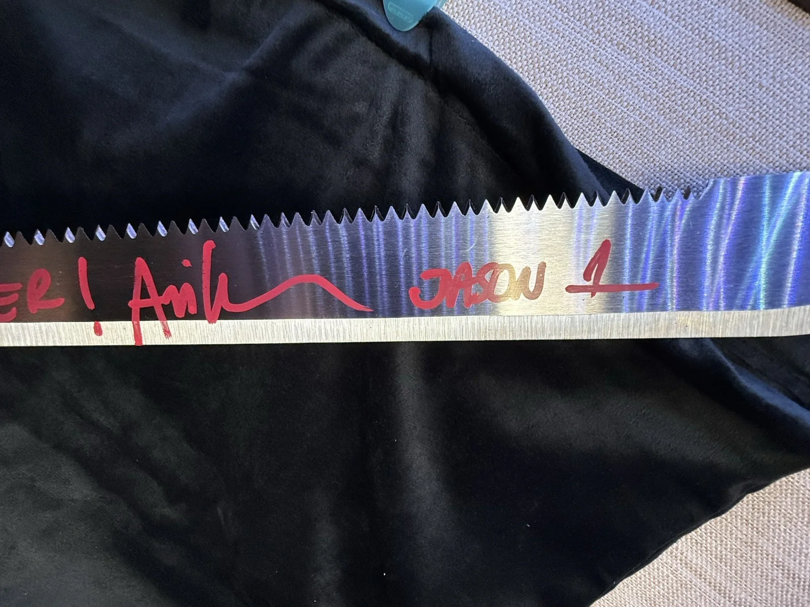 Ari Lehman Signed/Inscribed "Kill For Mother" Machete Jason 1 Beckett Witnessed, image 3